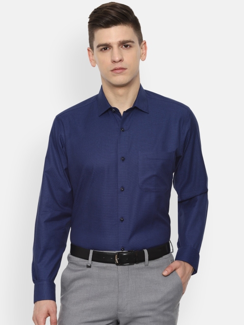 

Van Heusen Men Navy Blue Opaque Formal Shirt