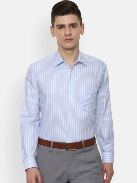 

Van Heusen Men Blue Opaque Striped Casual Shirt