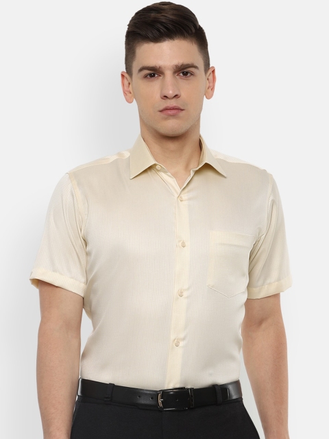 

Van Heusen Men Yellow Micro Checked Formal Shirt