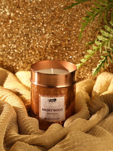 

YOYOSO Copper-Toned & White Metal Jar Candle With Lid