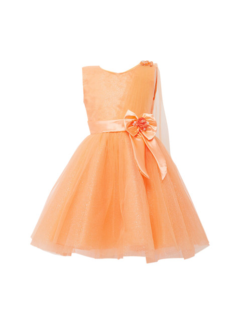 

BETTY Orange Satin Dress