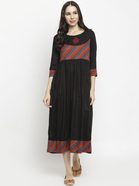 

IMARA Women Black Liva Midi Dress