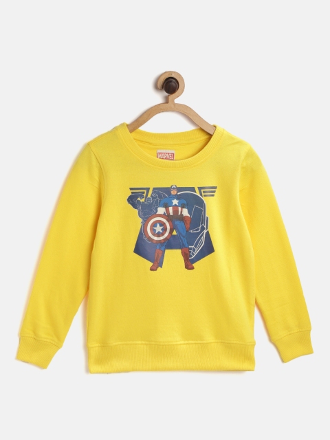 

Marvel by Miss and Chief Boys Yellow & Blue Captain America Print Sweatshirt