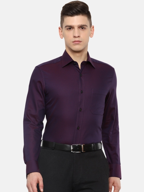 

Louis Philippe Men Purple Opaque Casual Shirt
