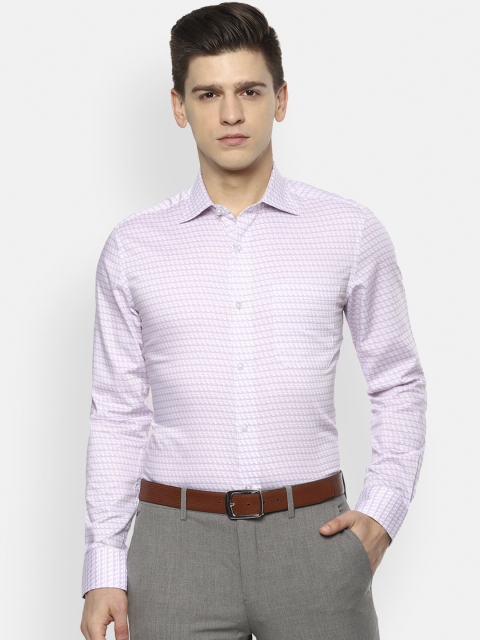 

Louis Philippe Men Purple Opaque Printed Casual Shirt