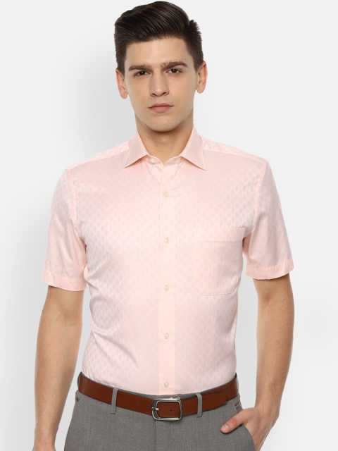 

Louis Philippe Men Pink Opaque Printed Casual Shirt