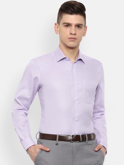 

Louis Philippe Men Purple Slim Fit Opaque Checked Casual Shirt