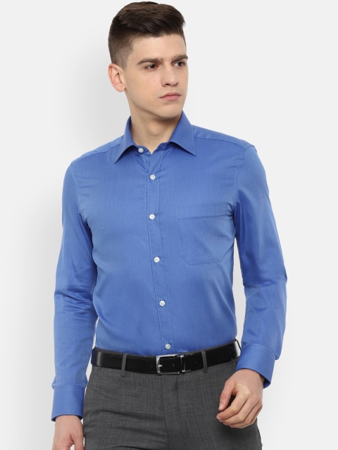 

Louis Philippe Men Blue Opaque Casual Shirt