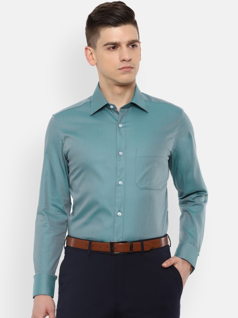 

Louis Philippe Men Green Opaque Casual Shirt