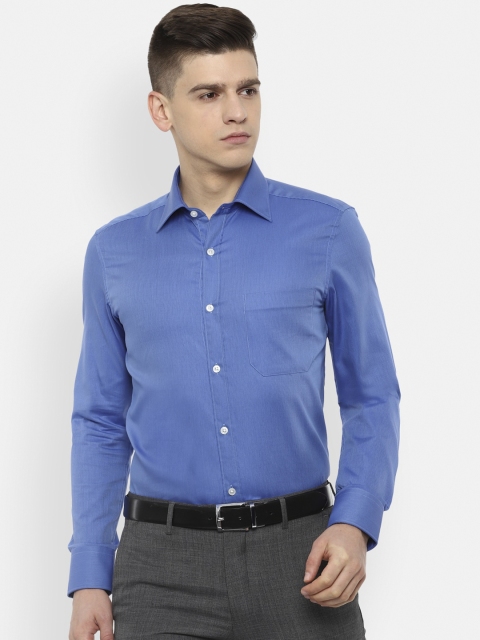 

Louis Philippe Men Blue Opaque Casual Shirt