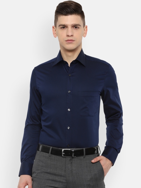 

Louis Philippe Men Navy Blue Opaque Casual Shirt