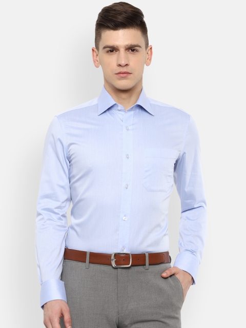 

Louis Philippe Men Blue Opaque Formal Shirt