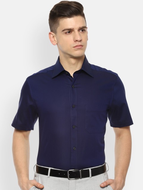 

Louis Philippe Men Navy Blue Opaque Formal Shirt