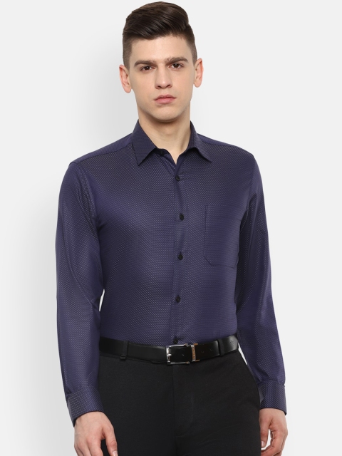 

Louis Philippe Men Navy Blue Slim Fit Opaque Formal Shirt