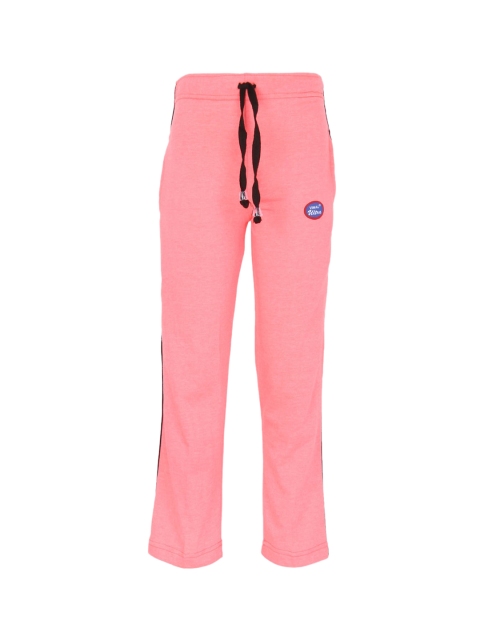 

VIMAL JONNEY Unisex Kids Peach-Colored Solid Cotton Track Pants