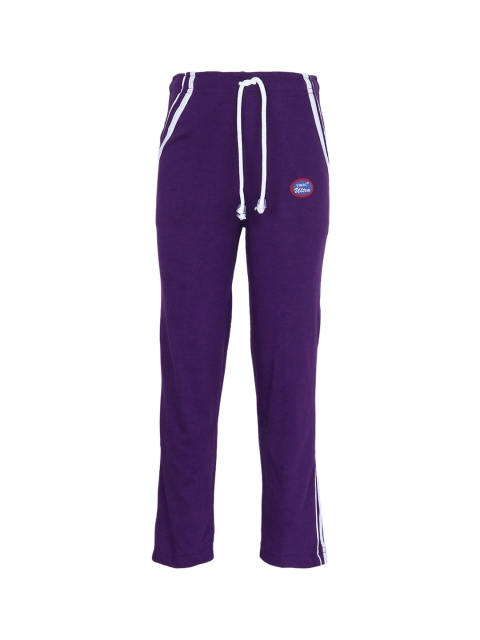 

VIMAL JONNEY Unisex Kids Purple Solid Cotton Track Pants