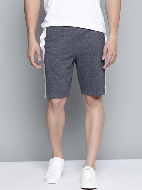 

Mast & Harbour Men Navy Blue Solid Regular Shorts
