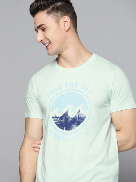 

Mast & Harbour Men Blue Cotton Printed T-shirt