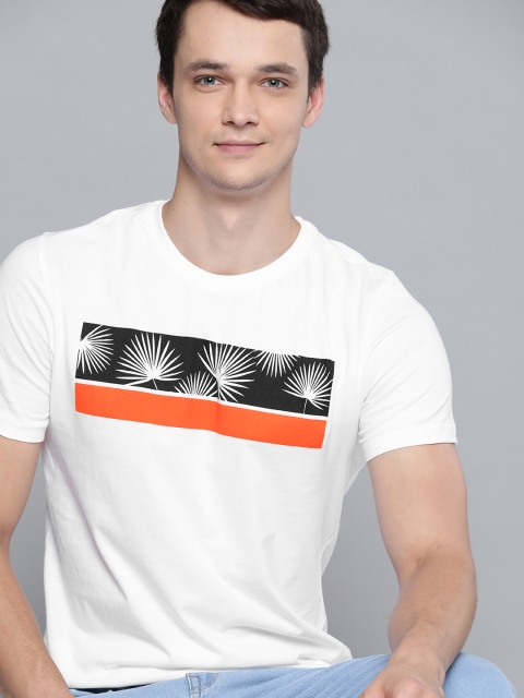 

Mast Harbour Men White Black Pure Cotton Printed Detail Pure Cotton T-shirt