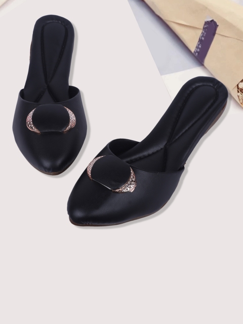 

FABBMATE Women Black Ballerinas with Buckles Flats