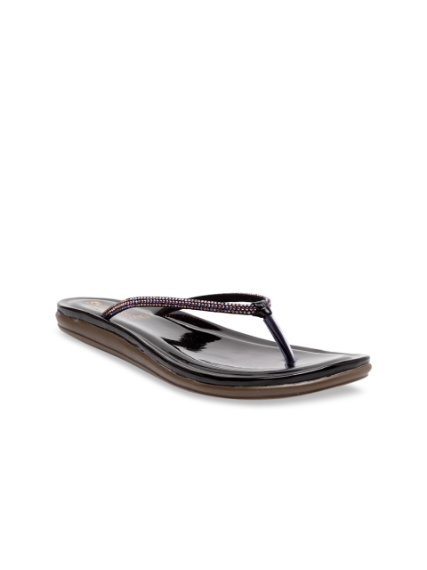 

Butterflies Women Black Embellished T-Strap Flats