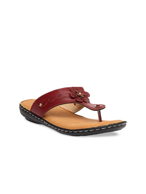 

Butterflies Women Maroon T-Strap Flats
