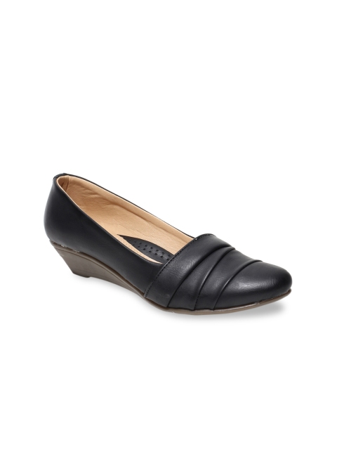 

Butterflies Women Black PU Wedge Pumps