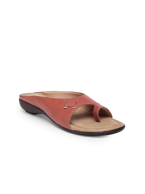 

Butterflies Women Rust Solid PU Casual Comfort Sandals