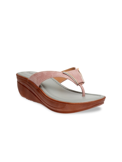

Butterflies Pink & Silver-Toned Solid PU Casual Comfort Sandals