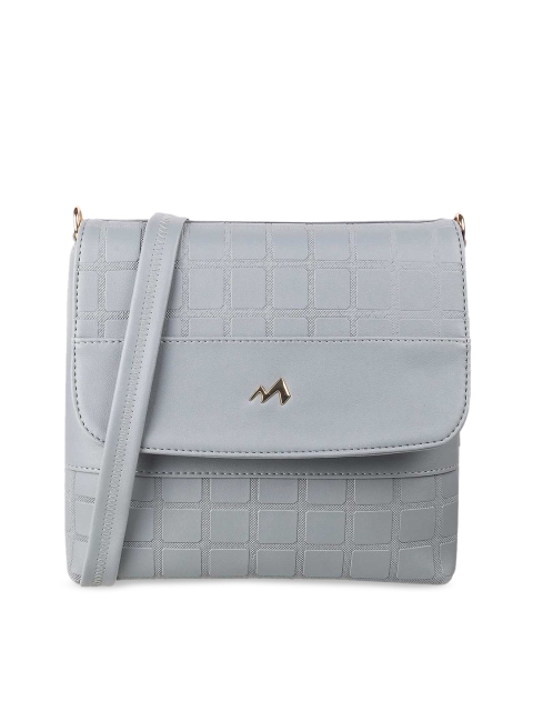 

Metro Blue Self-Designed PU Structured Sling Bag