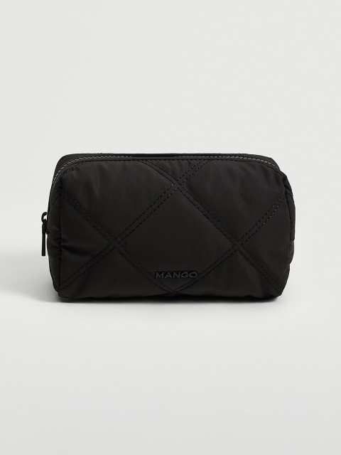 

MANGO Women Black Quilted Cosmetic Pouch