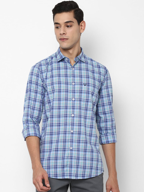 

Allen Solly Men Blue Slim Fit Tartan Checked Casual Shirt