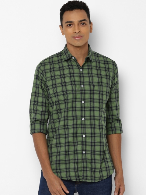 

Allen Solly Men Green Slim Fit Tartan Checks Opaque Checked Casual Shirt