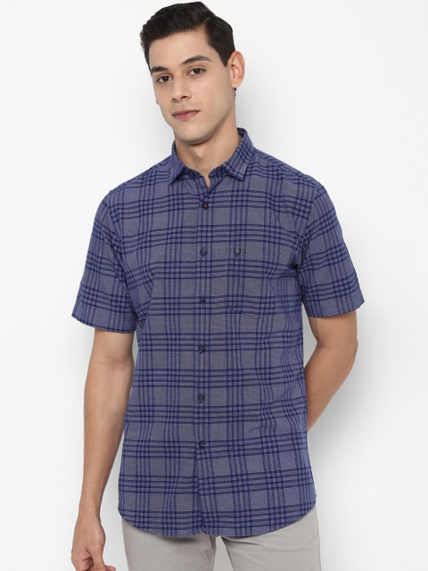 

Allen Solly Men Blue Slim Fit Opaque Checked Casual Shirt