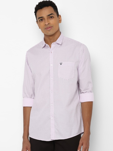 

Allen Solly Men Purple Slim Fit Opaque Printed Casual Shirt