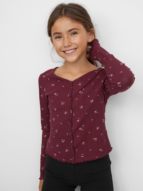 

H&M Girls Red Ribbed top