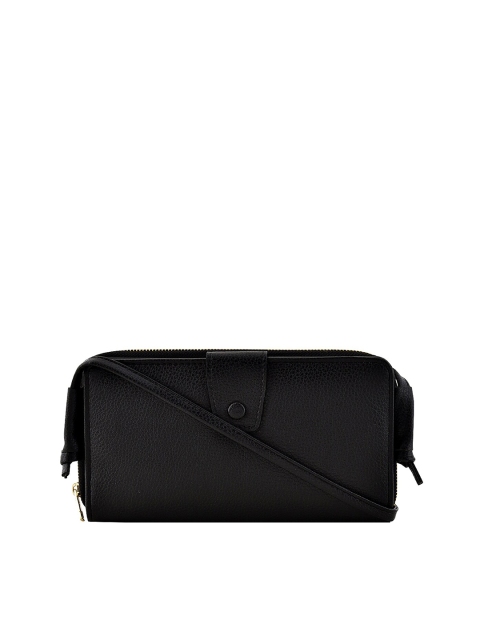 

LaFille Women Black PU Two Fold Wallet