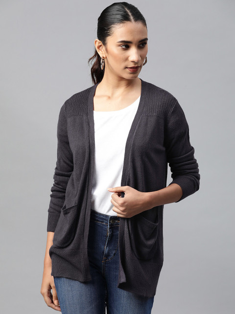 

Marks & Spencer Women Navy Blue Front-Open Cardigan