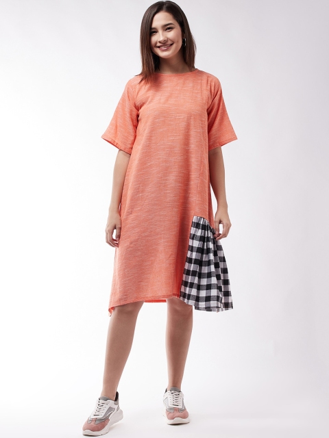 

InWeave Orange & Black A-Line Dress