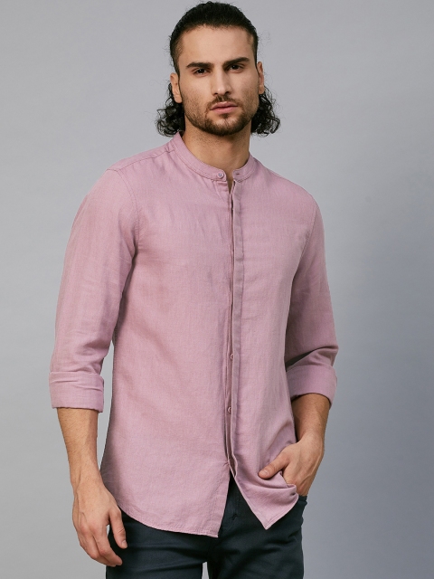 

Marks & Spencer Men Mauve Slim Fit Opaque Casual Shirt