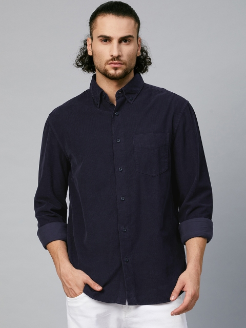 

Marks & Spencer Men Navy Blue Opaque Casual Shirt