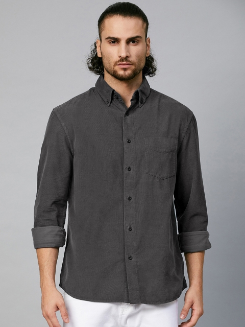 

Marks & Spencer Men Charcoal Grey Opaque Casual Shirt