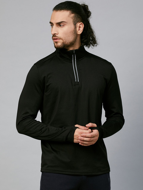 

Marks & Spencer Men Black High Neck T-shirt