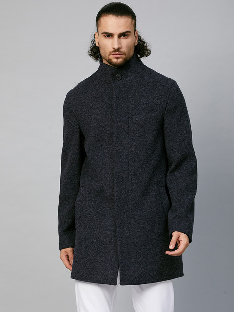 

Marks & Spencer Men Navy Blue Solid Coat