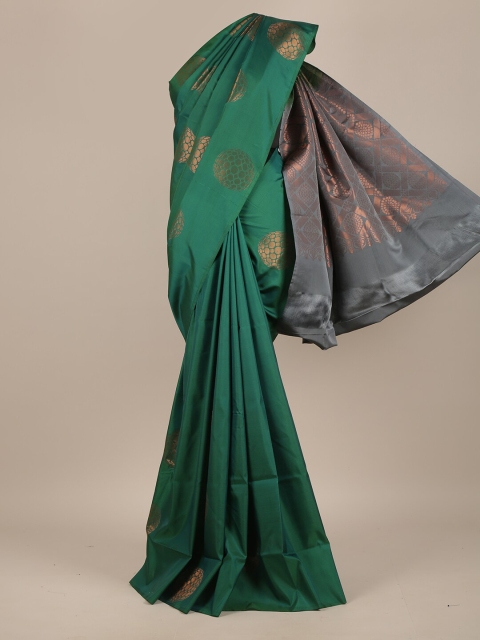 

Pothys Green & Grey Woven Design Zari Pure Silk Saree