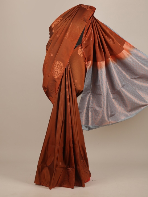 

Pothys Brown & Grey Woven Design Zari Pure Silk Saree