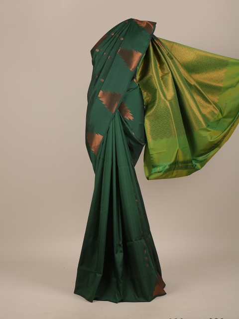 

Pothys Green & Brown Zari Pure Silk Saree