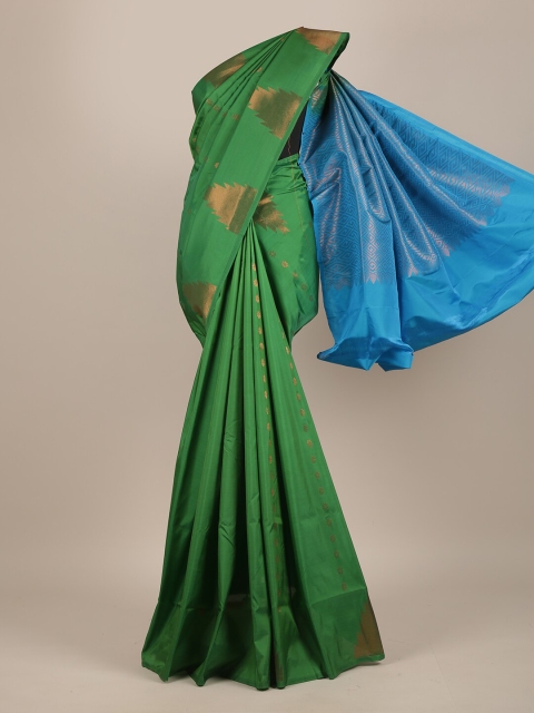 

Pothys Green & Blue Woven Design Zari Pure Silk Saree