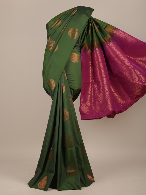 

Pothys Green & Pink Woven Design Zari Pure Silk Saree