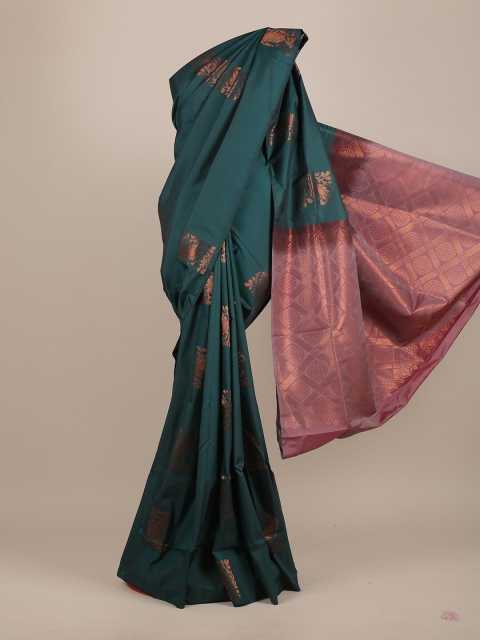 

Pothys Green & Pink Woven Design Zari Pure Silk Saree